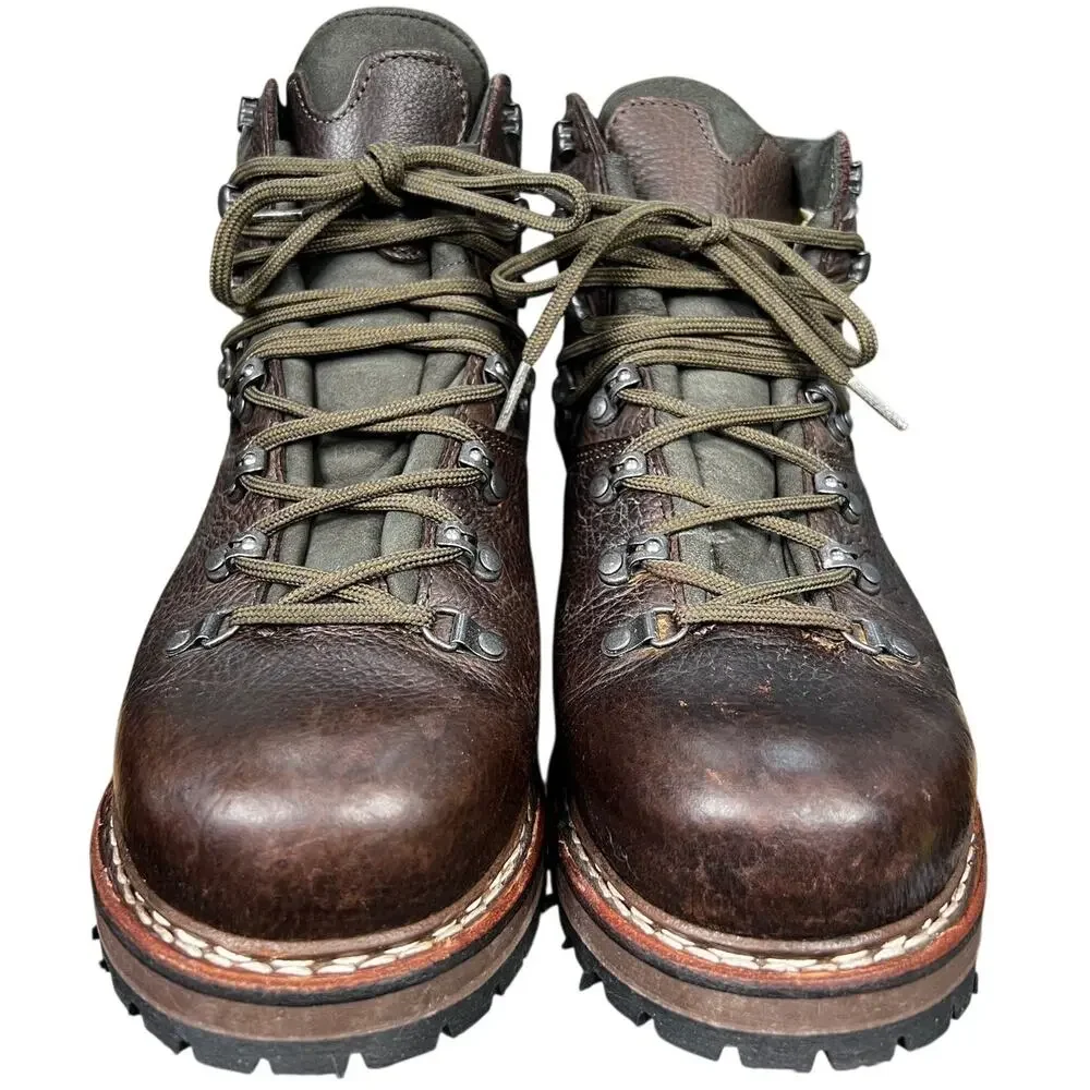 Han Wag Men’s Tashi Brown Leather Hiking Trail Boot Size US 10.5